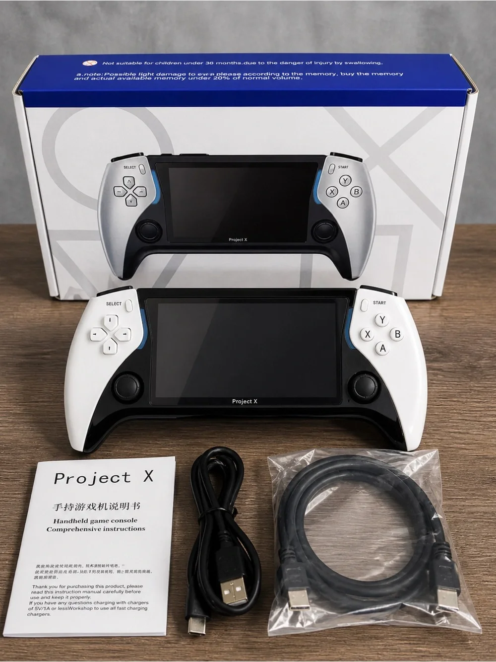 Project X 4.3-in HD IPS Screen Handheld Game Console Can Play, Watch & Listen